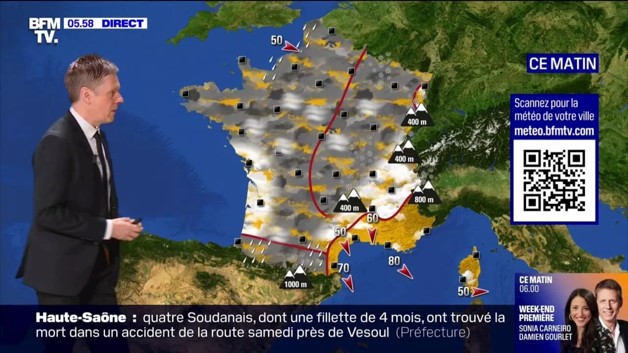 Un dimanche couvert et nuageux avec toutefois du soleil dans le sud-est de la France