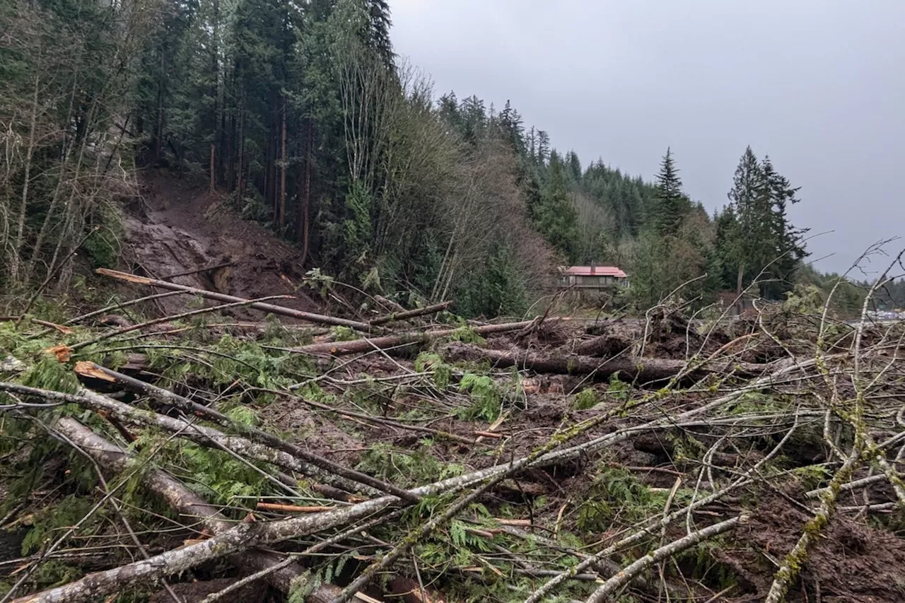 Updated: Landslide remains closed at Highway 99 near Lions Bay