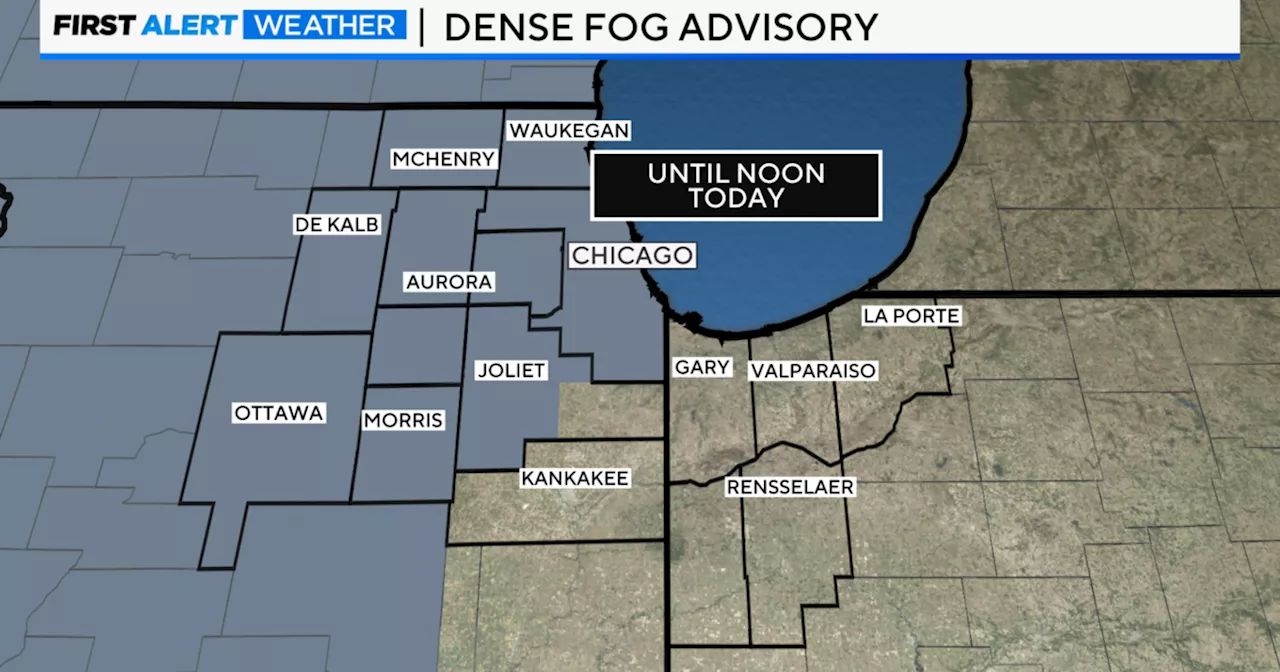 Dense fog advisory issued for Chicago area until noon Sunday