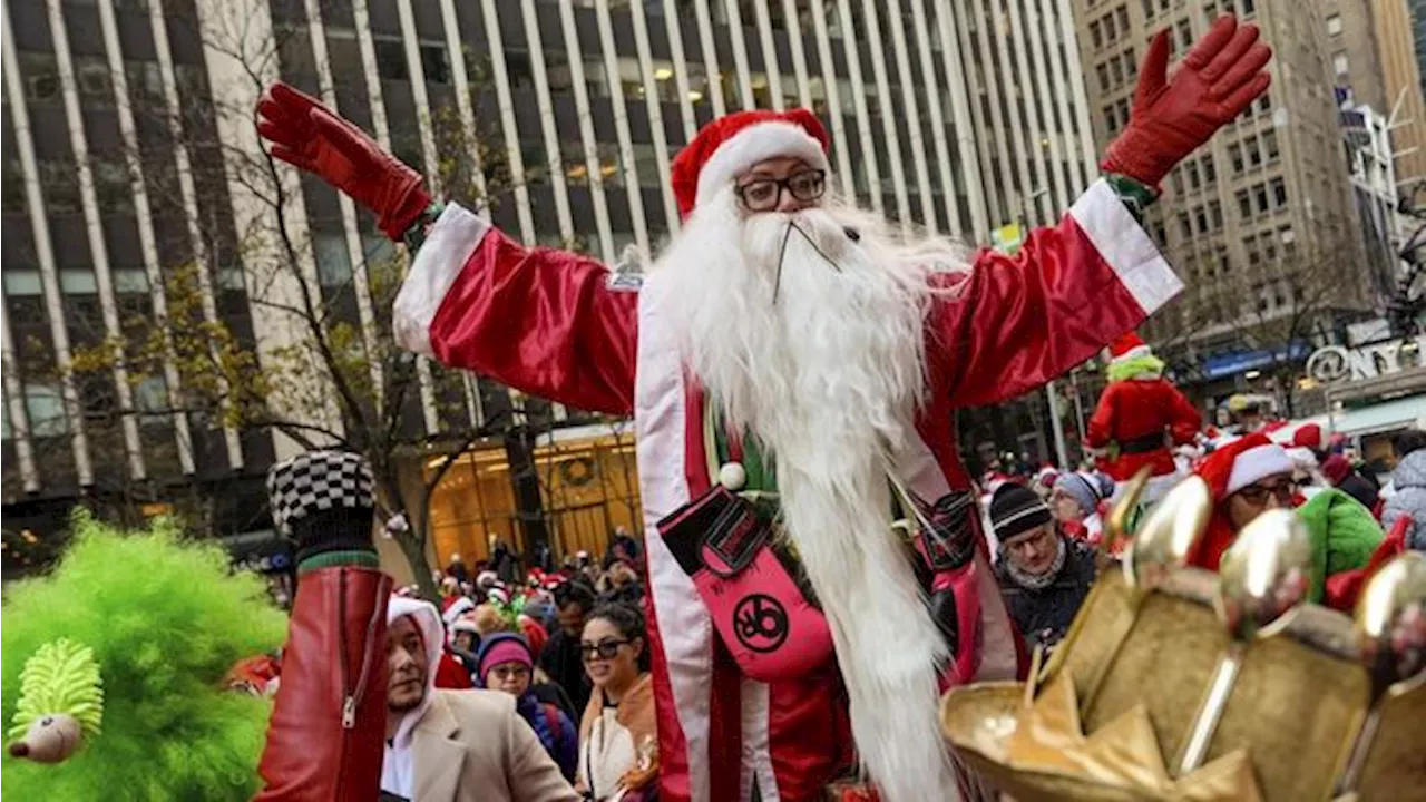 Ribuan Sinterklas Tumpah Ke Jalanan New York, Rayakan SantaCon