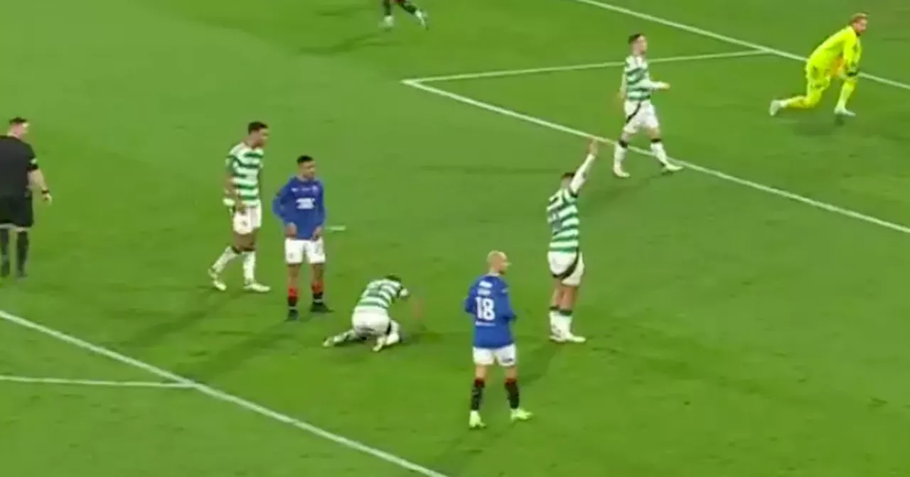 Raging Greg Taylor finger pointing at Celtic teammate after Rangers goal spotted