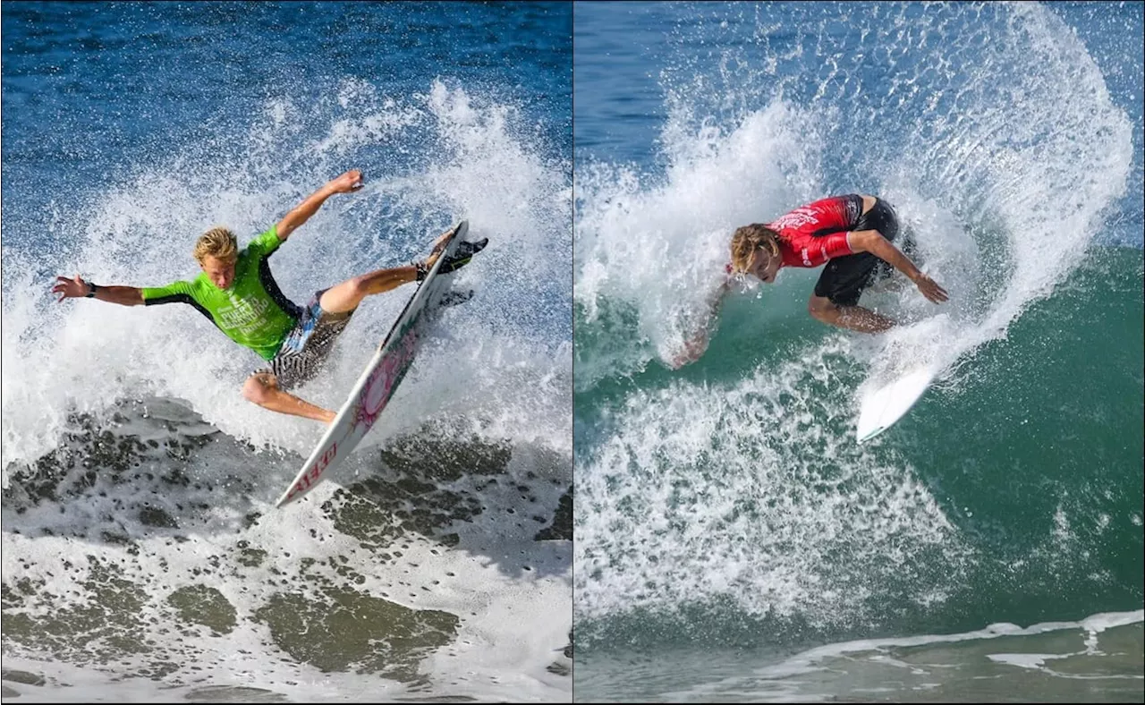 Surfistas mexicanos varoniles del Pacífico Surf Open Puerto Escondido 2024 se despidieron del torneo