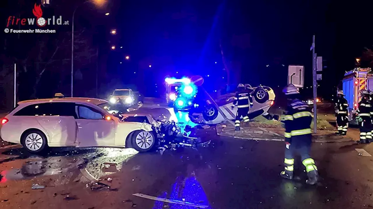 Bayern: Crashrettung nach Pkw-Unfall am Morgen in München