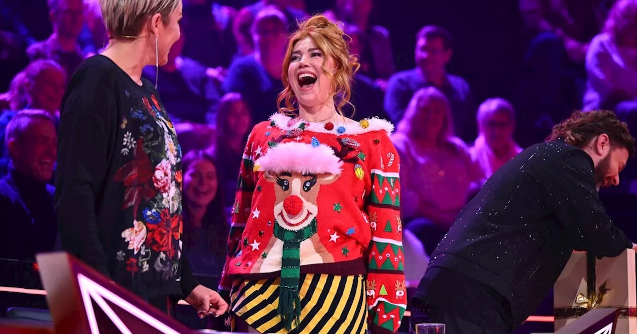 Nach Spruch von Inka Bause bei „The Masked Singer“ läuft Palina Rojinski tiefrot an