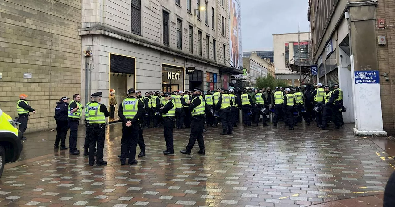 Old Firm Glasgow city centre chaos as Rangers and Celtic fans clash ahead of cup final