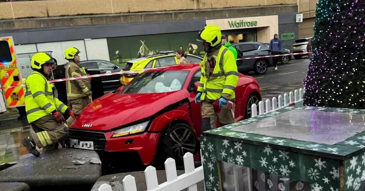 Two people hit after car mounts pavement on busy Glasgow west end street