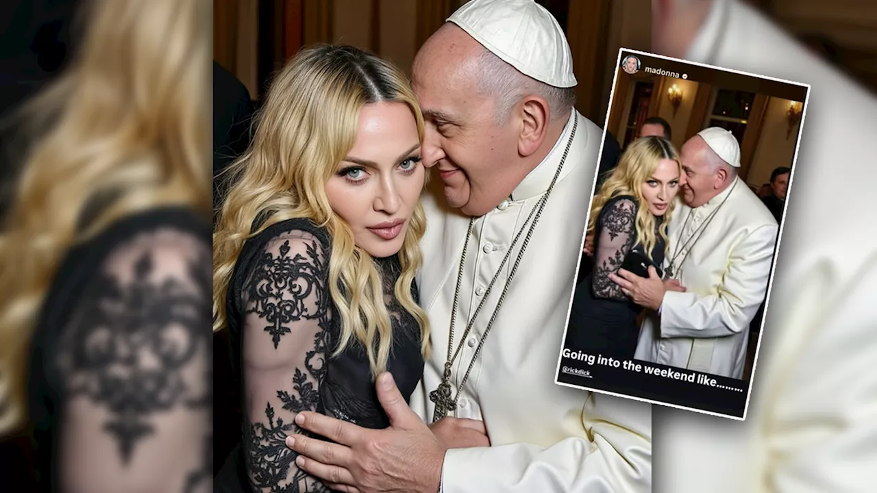 – Madonna teilt schräges Foto mit Papst