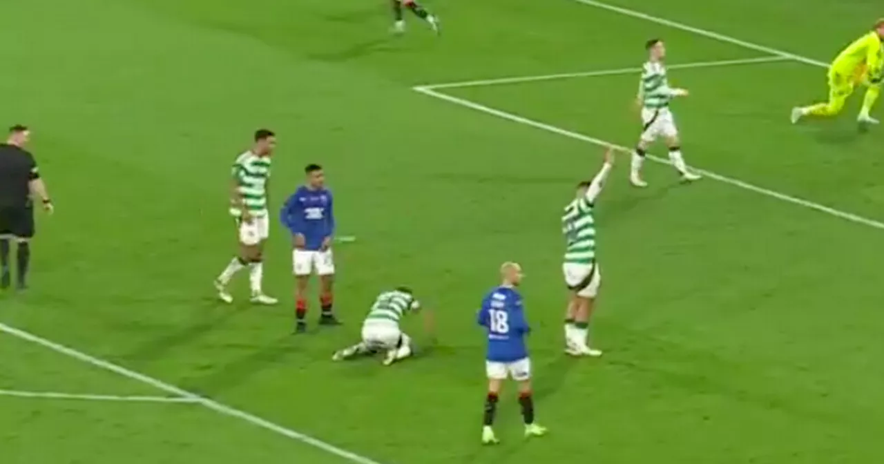 Raging Greg Taylor finger pointing at Celtic teammate after Rangers goal spotted