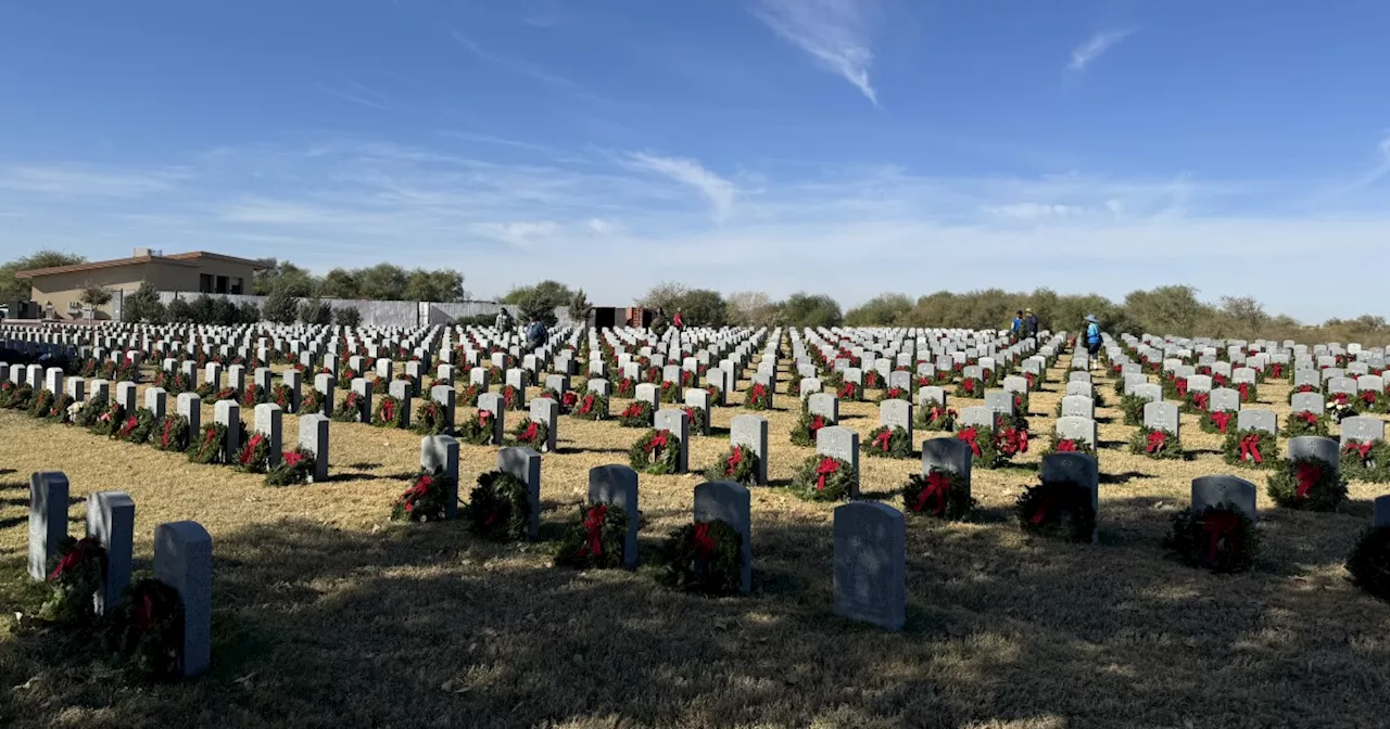 Over 3,600 wreaths were laid at Arizona Veterans' Memorial Cemetery at Marana to honor veterans