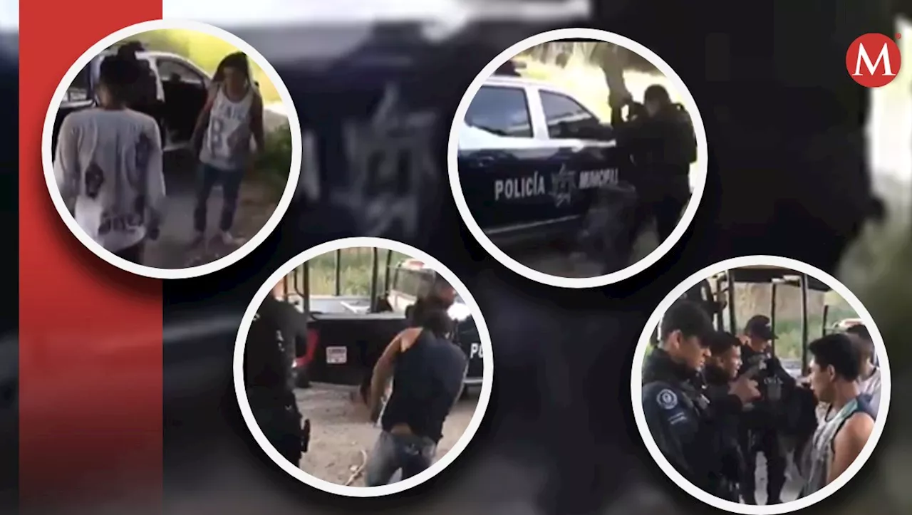 Difunden video de policías municipales humillando a detenidos; SSP Guanajuato investiga el caso