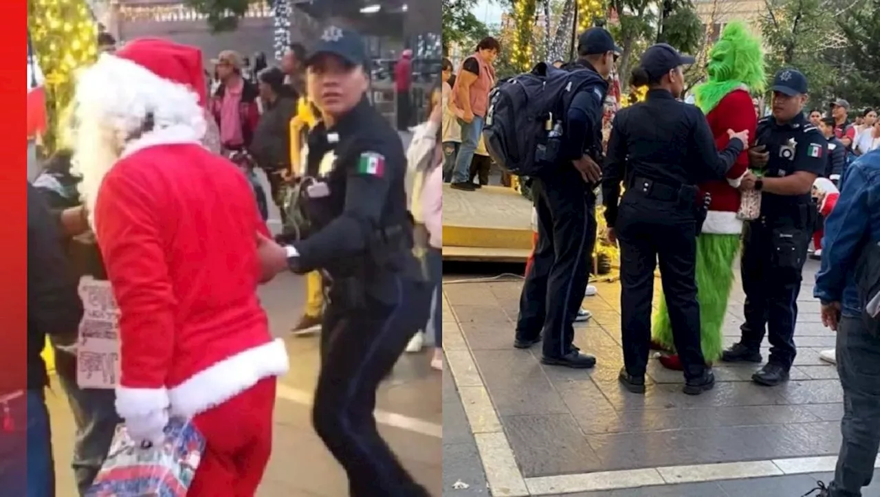 Grinch y Santa Claus se pelean a golpes y terminan detenidos