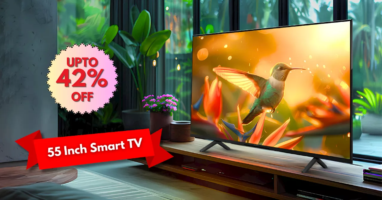 जबरदस्त 4K क्वालिटी वाली 55 Inch Smart TV पर आपका भी आ जाएगा दिल, 42% तक छूट से झमाझम हो रही है सेल