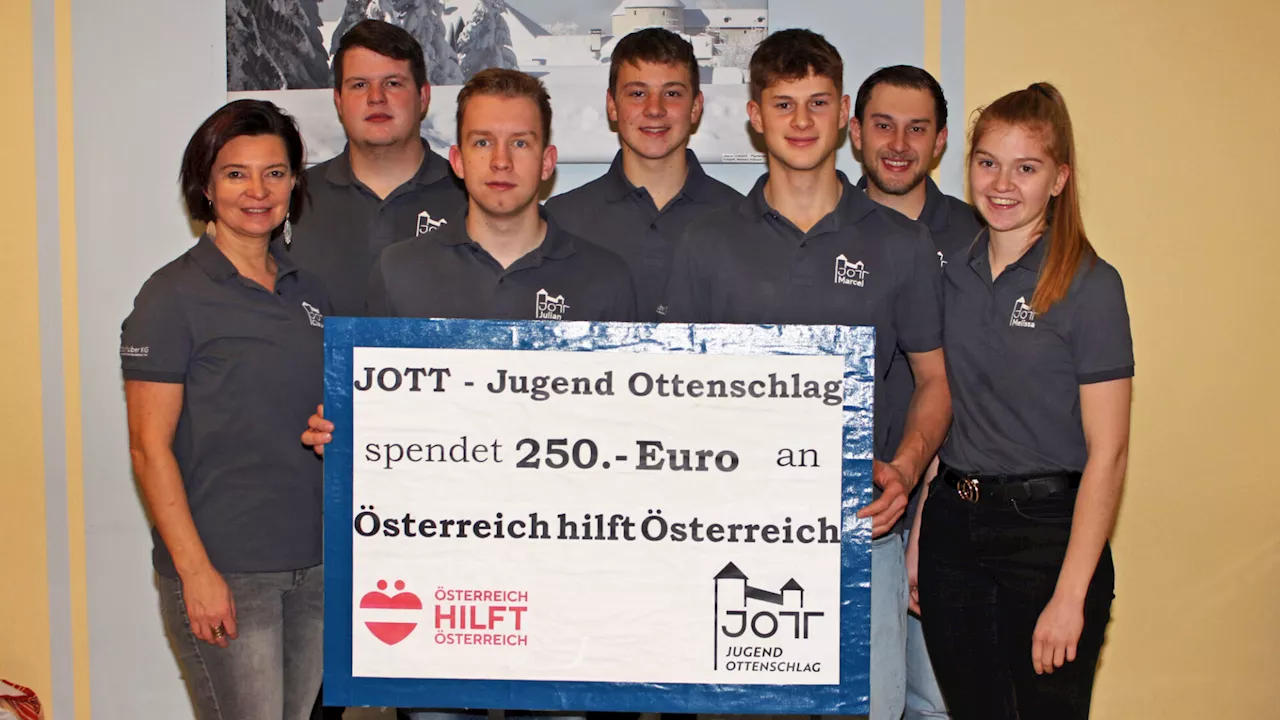 Spende der JOTT für Hochwasseropfer