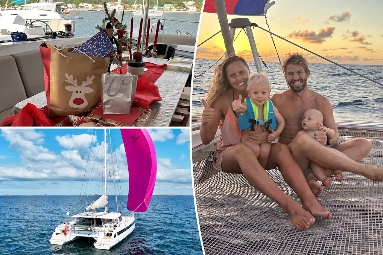 Family living on sailboat plans to spend minimalist Christmas at sea with fresh fish, seashell gifts