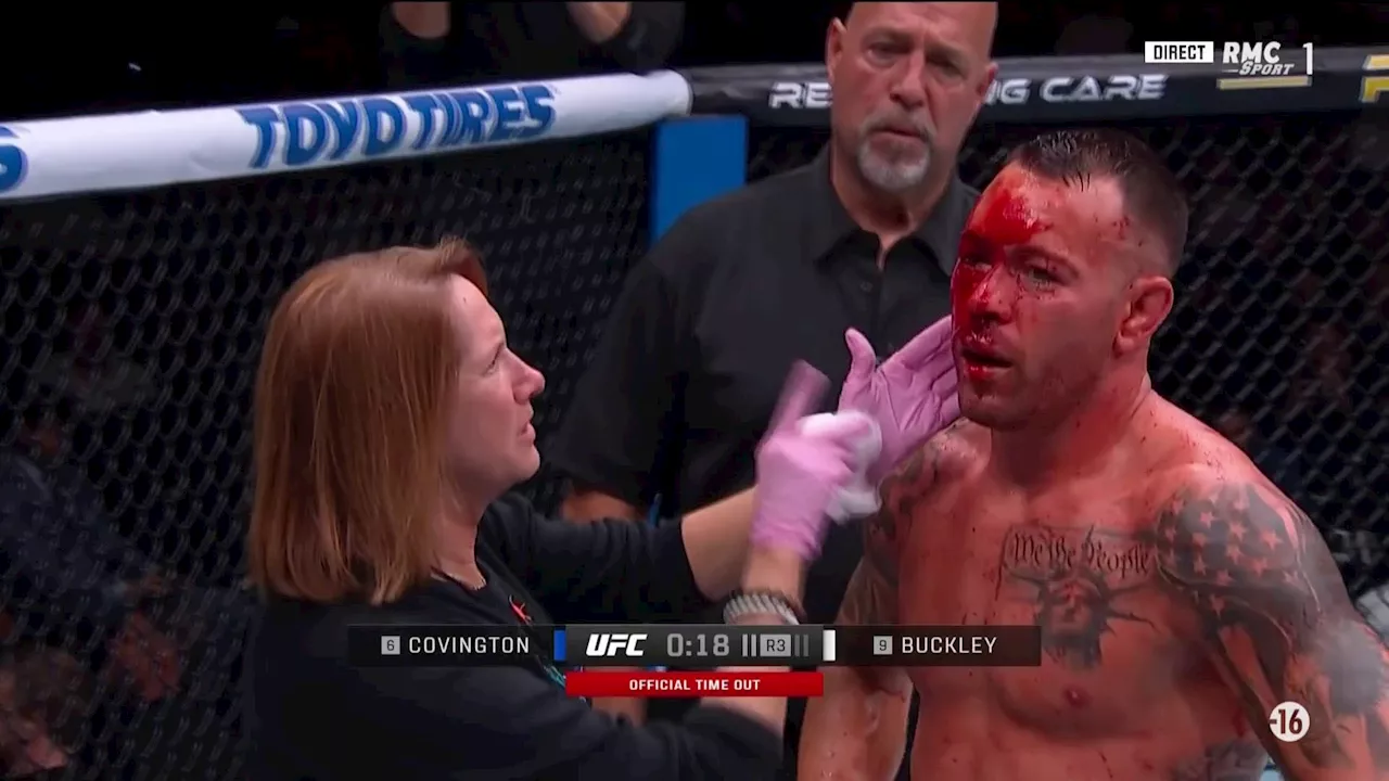 UFC: Joaquin Buckley martyrise Colby Covington, stoppé dans le 3e round par l'arbitre