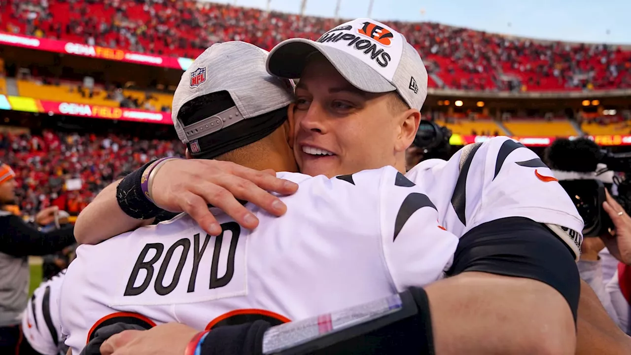 Watch: Joe Burrow, Tyler Boyd Reunite on Field Ahead of Bengals-Titans Matchup