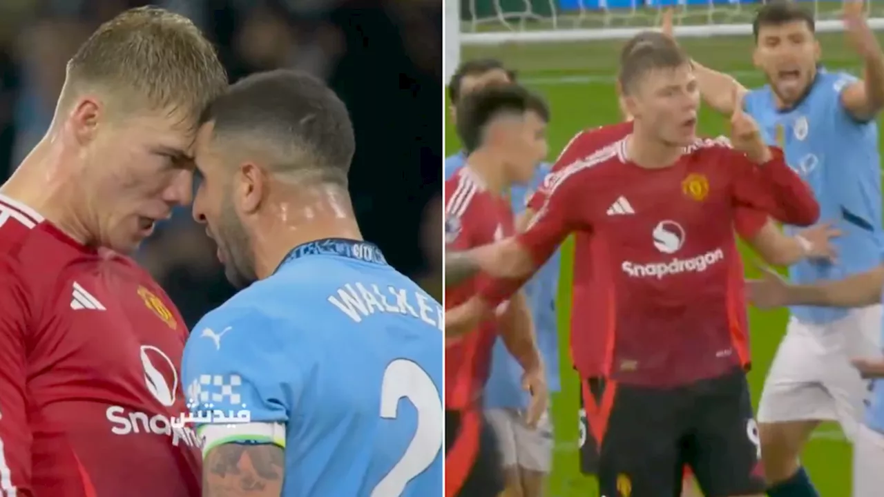 Fans explain why Kyle Walker should have been sent off after incident during Man City vs Man Utd