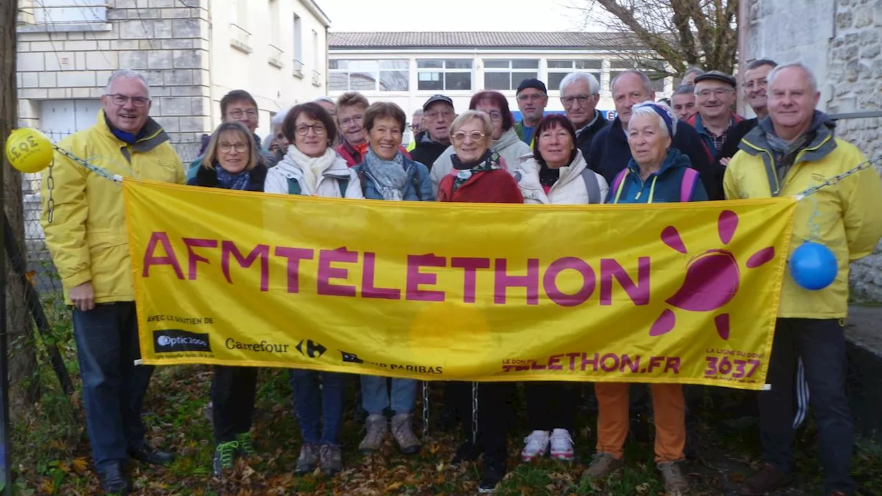 Saint-Porchaire : la Boule blanche et les marcheurs solidaires du Téléthon