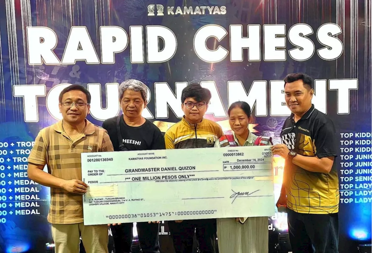 GM Quizon tops Kamatyas chessfest, gets P1M incentive