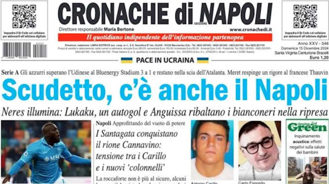 Cronache di Napoli così sugli uomini di Conte: 'Scudetto, c'è anche il Napoli'