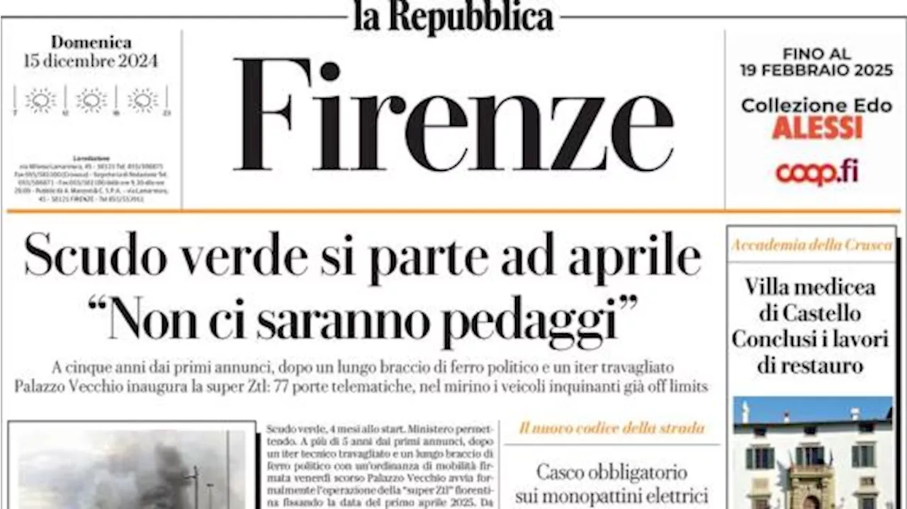 Repubblica (ed. Firenze) apre: 'Fiorentina, abbraccio a Bove al Viola Park'