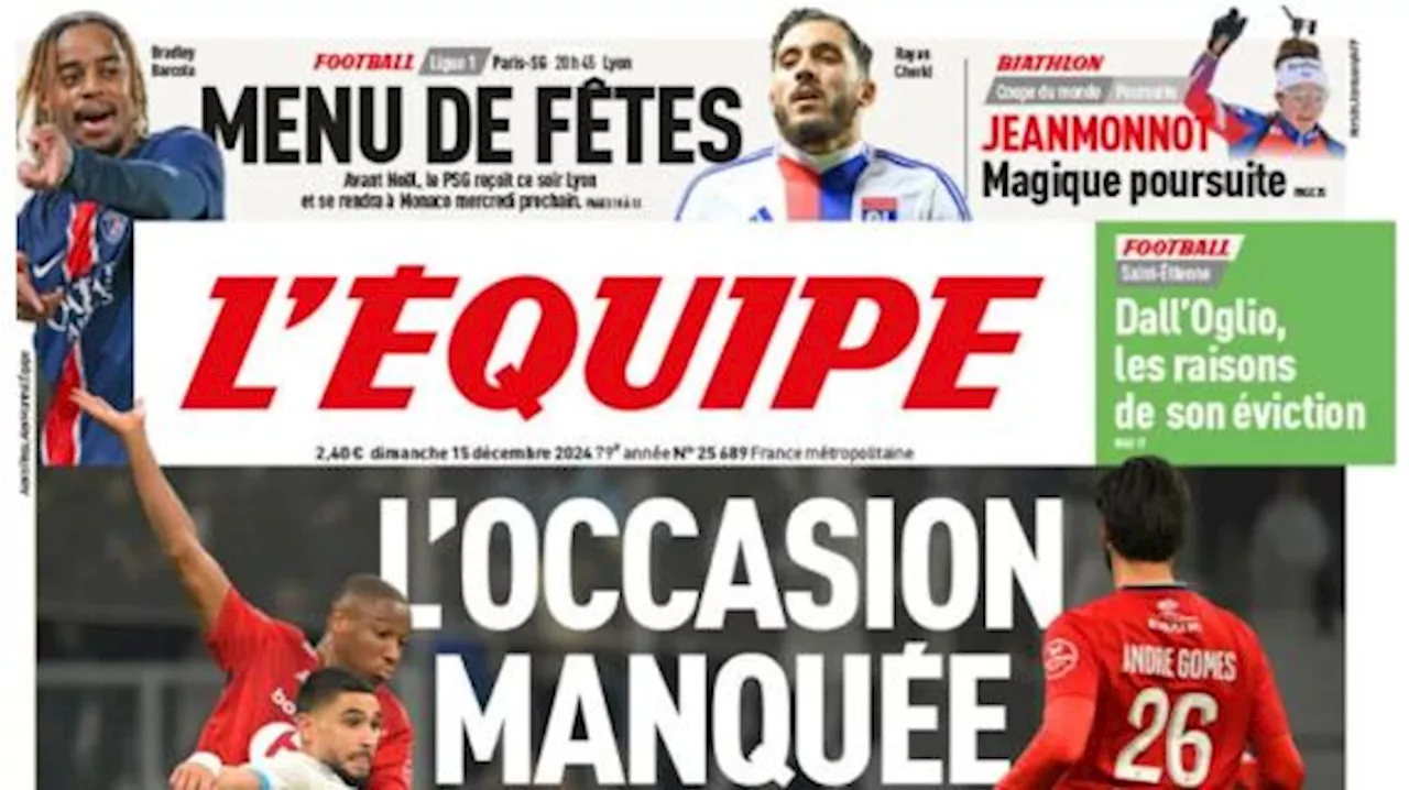 Solo un pari contro il Lille per l'OM di De Zerbi, L'Equipe: 'Occasione mancata'