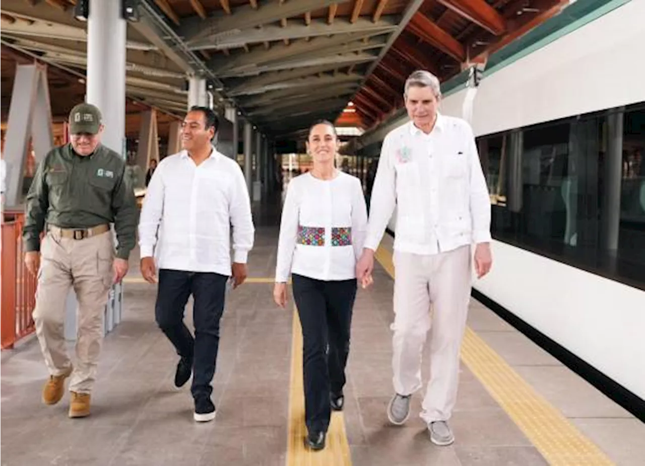 Sheinbaum inaugura tramos 6 y 7 del Tren Maya durante su primer aniversario