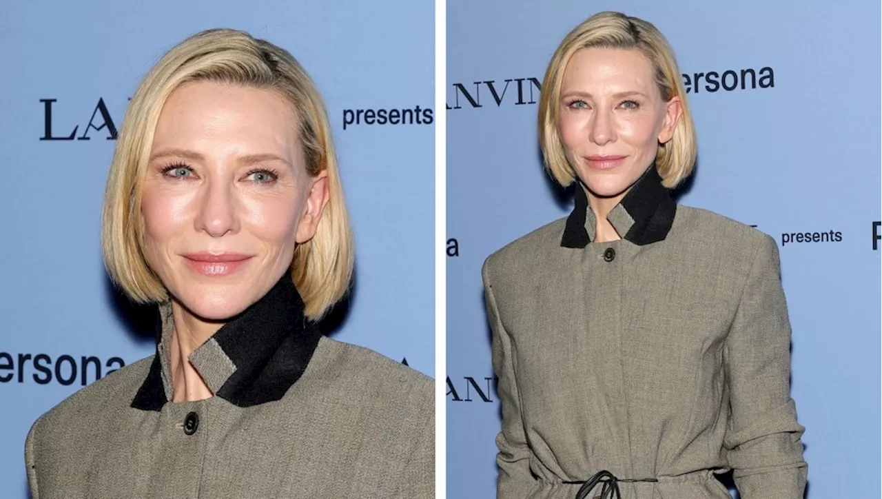 Cate Blanchett Opts for Cinched Coat and Skirt to Host Lanvin’s ‘Persona’ Movie Screening