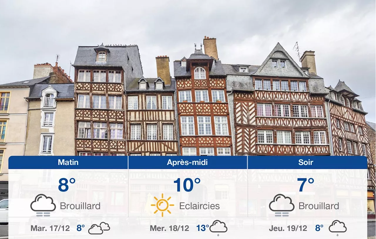 Météo Rennes: prévisions du lundi 16 décembre 2024