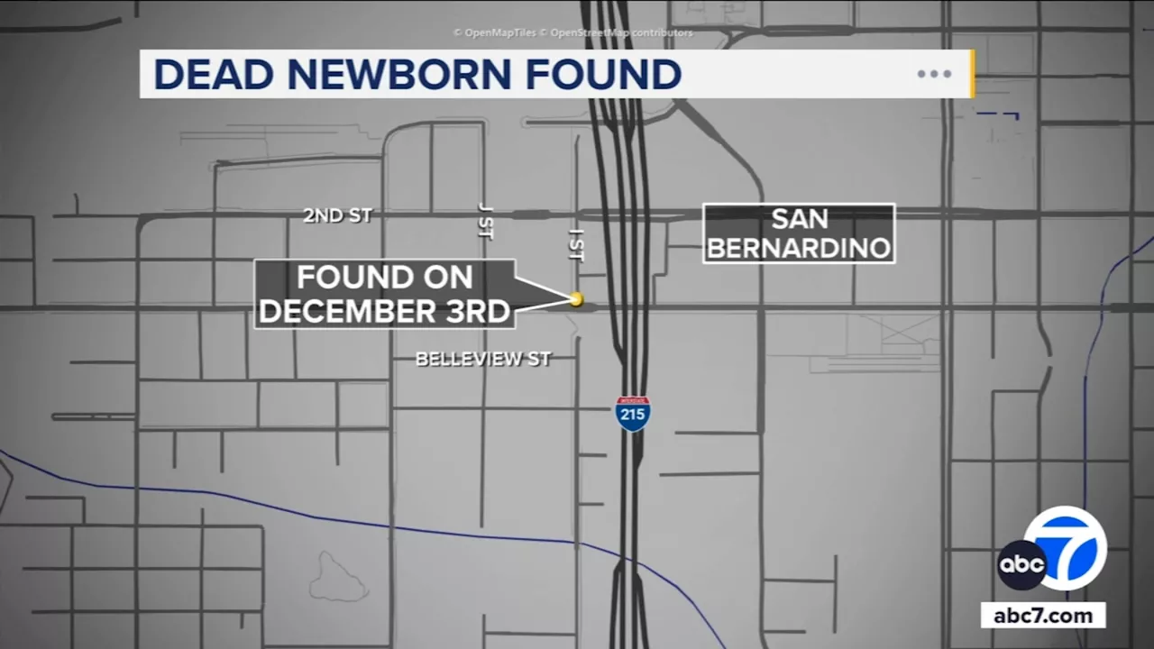 Baby found dead on a San Bernardino sidewalk, prompts investigation