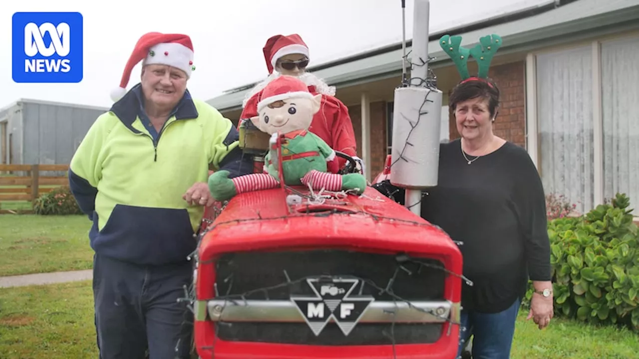 Christmas decorations in Tasmanian town of Marrawah a treat for young and old