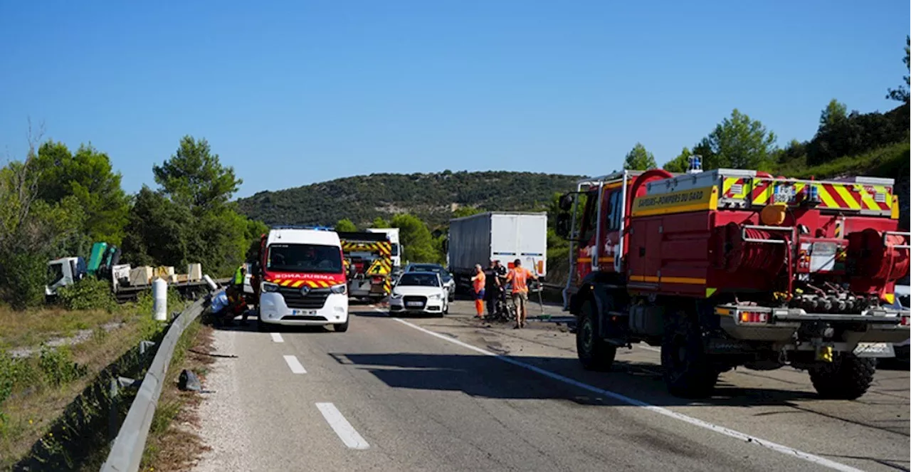 Nouvel accident ce matin dans le Gard : circulation difficile et deux blessés