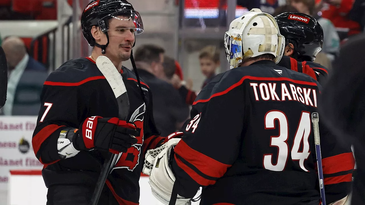 Dustin Tokarski wins in NHL return, helping Hurricanes beat Blue Jackets 4-1