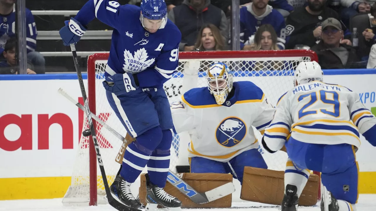 John Tavares registers 14th career hat trick as the Maple Leafs come back to defeat the Sabres 5-3