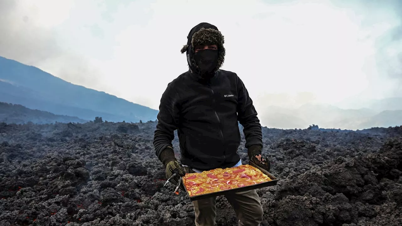 Vulkan als Ofen: Das ist die gefährlichste Pizza der Welt