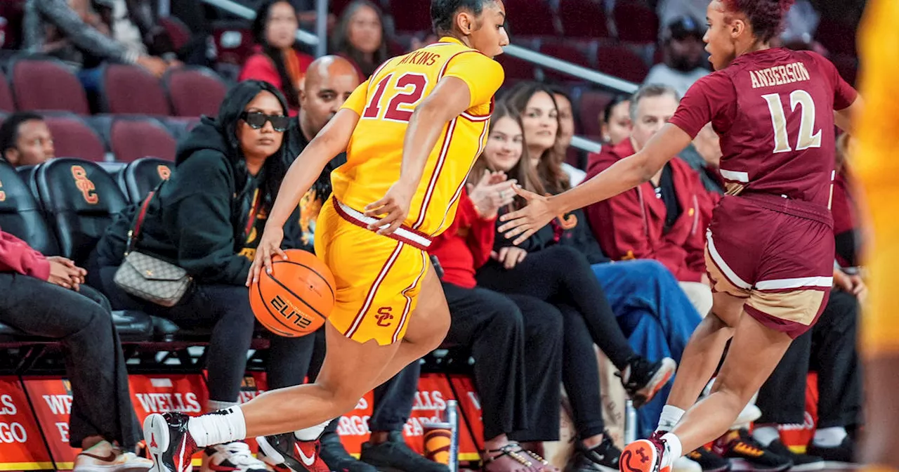 JuJu Watkins scores 26 points to lead No. 5 USC past Elon 88-30