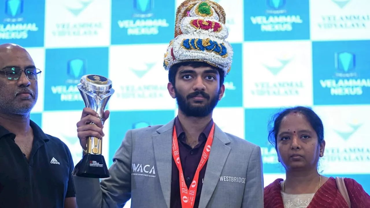 Indian chess king Gukesh returns to hero's welcome