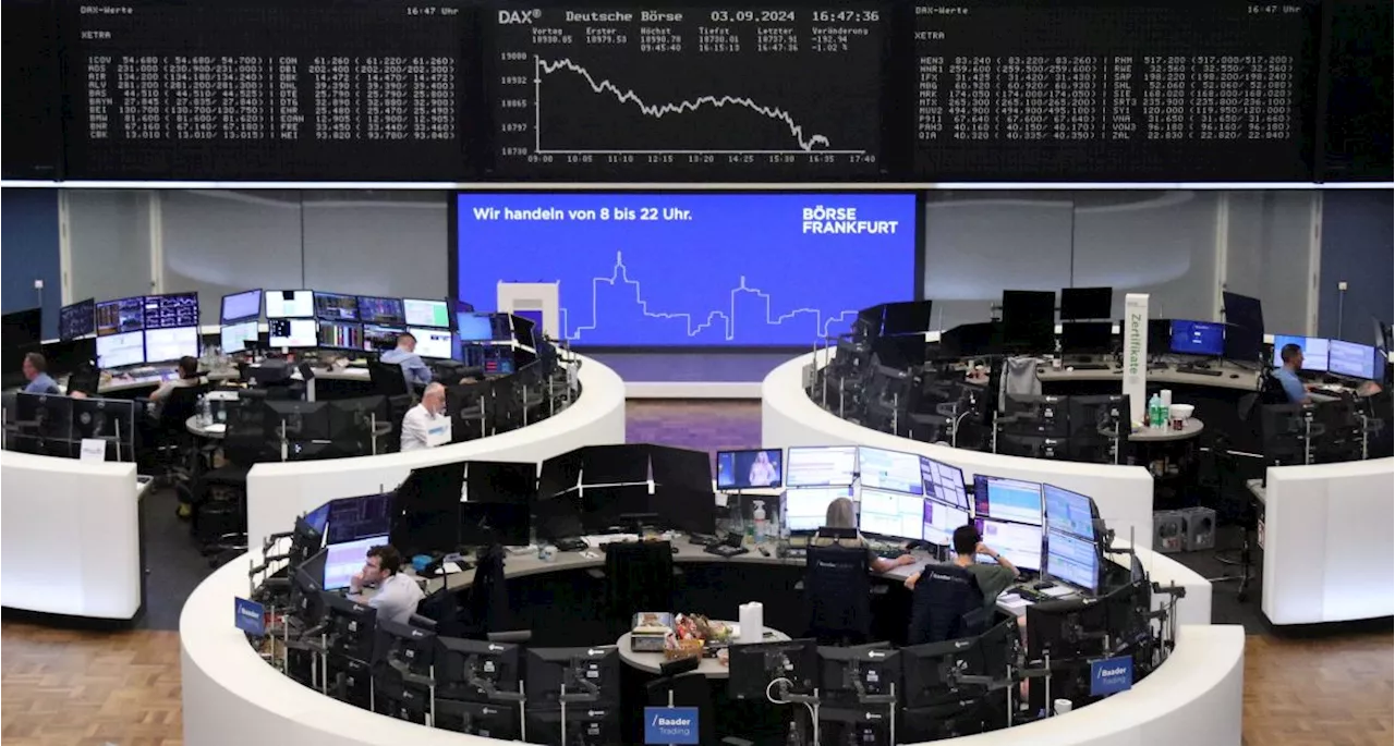 Bolsas da Europa caem majoritariamente com pressão em Paris e PMIs no radar