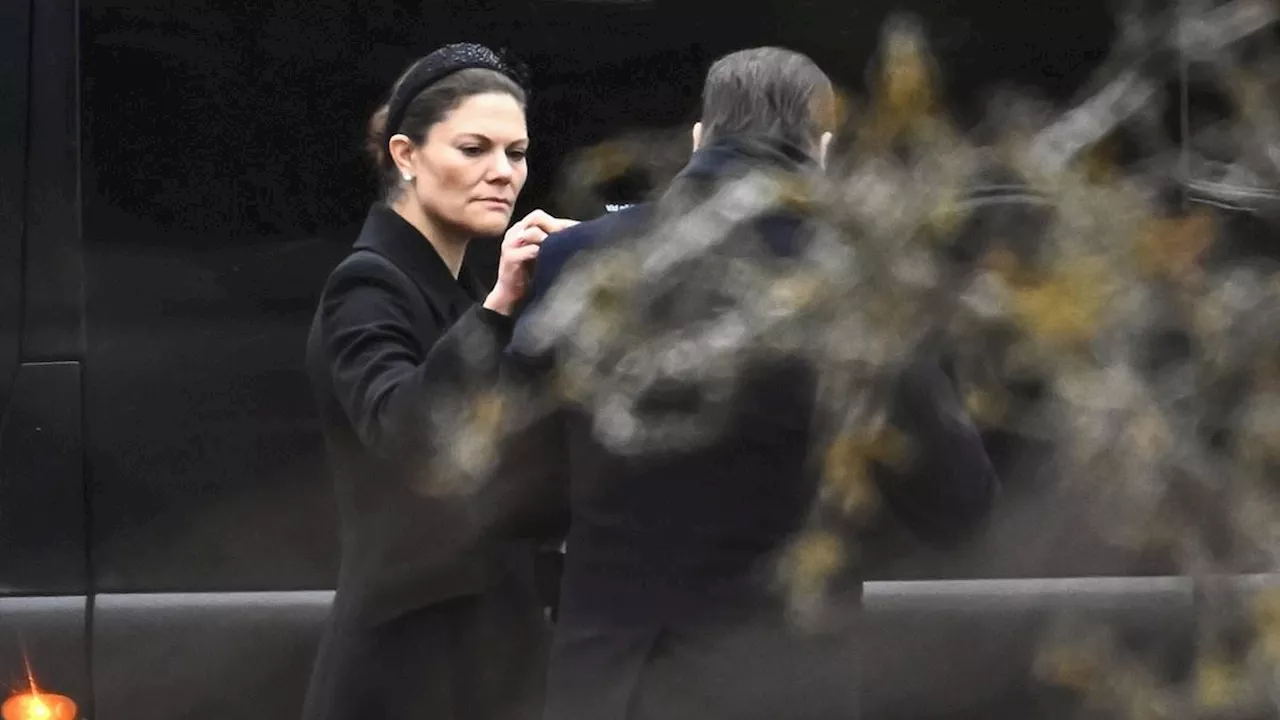 Swedish royal family put on a solemn display at Princess Birgitta's funeral as King Carl Gustaf bids...