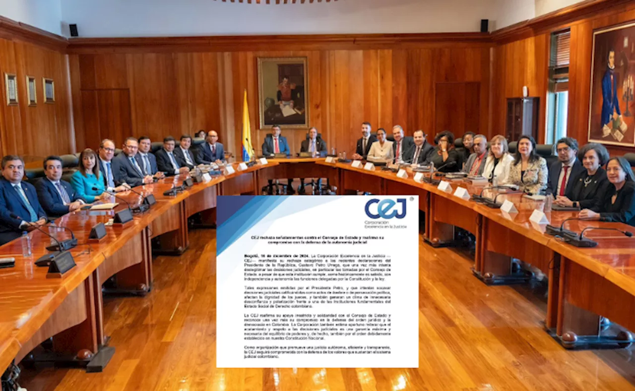 CEJ rechaza críticas de Petro y reafirma apoyo al Consejo de Estado