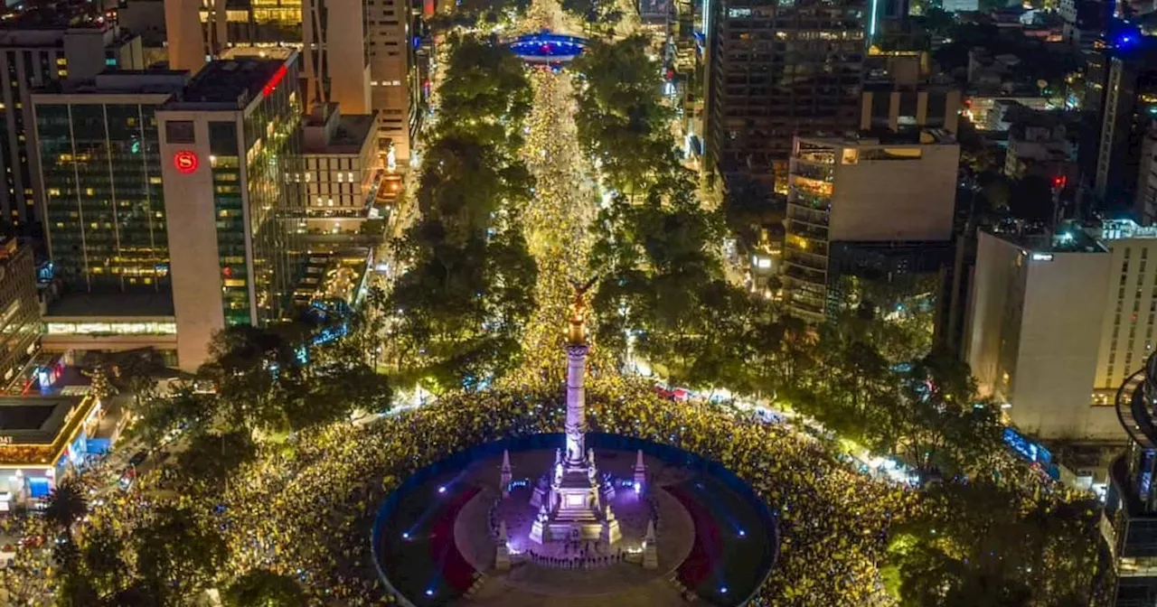 Ángel de la Independencia lució A REVENTAR con miles de fans del América tras Tricampeonato (VIDEO)