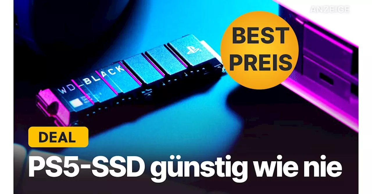 Die offizielle PS5-SSD gibt’s jetzt günstig wie nie: 2TB schneller Speicher mit perfekter Kühlung im Angebot