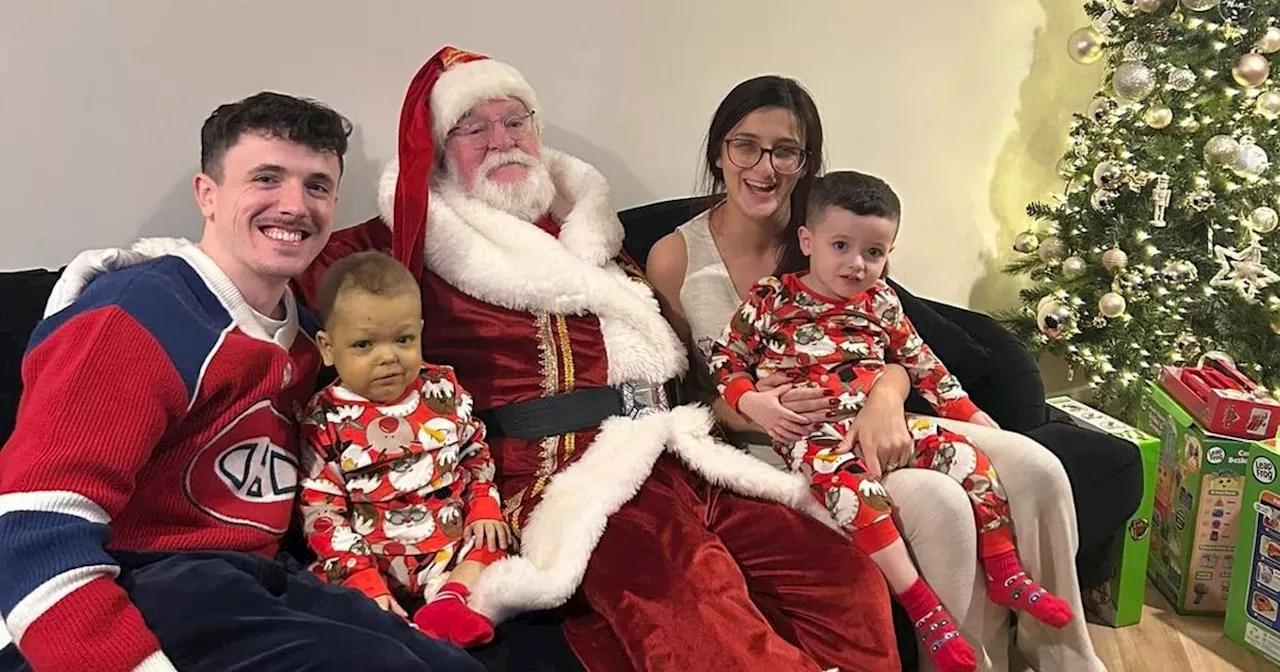 Kirkintilloch toddler waiting for life-saving double transplant visited early by Santa