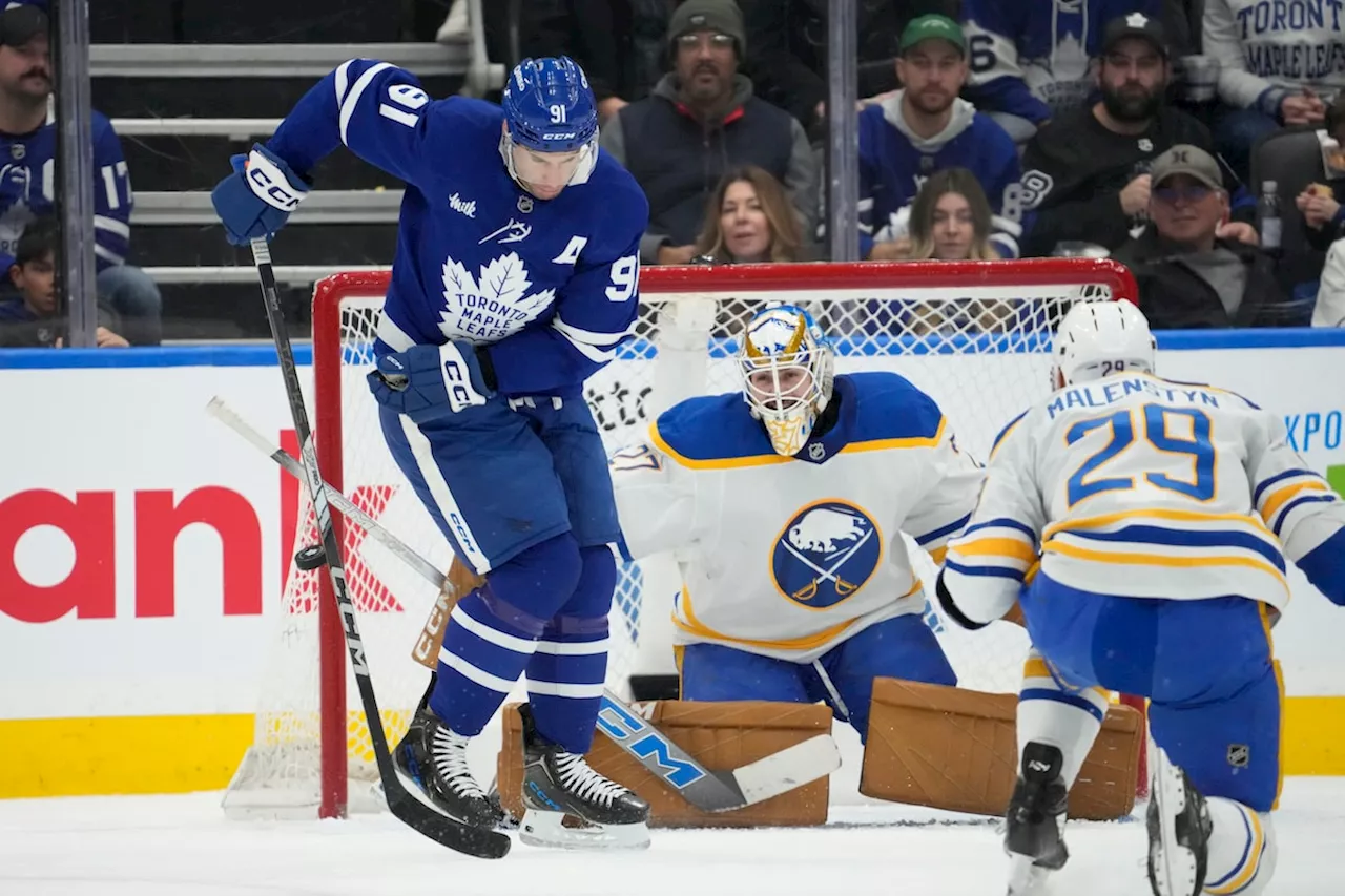 Ageless Tavares fires Maple Leafs to 5-3 win over Sabres