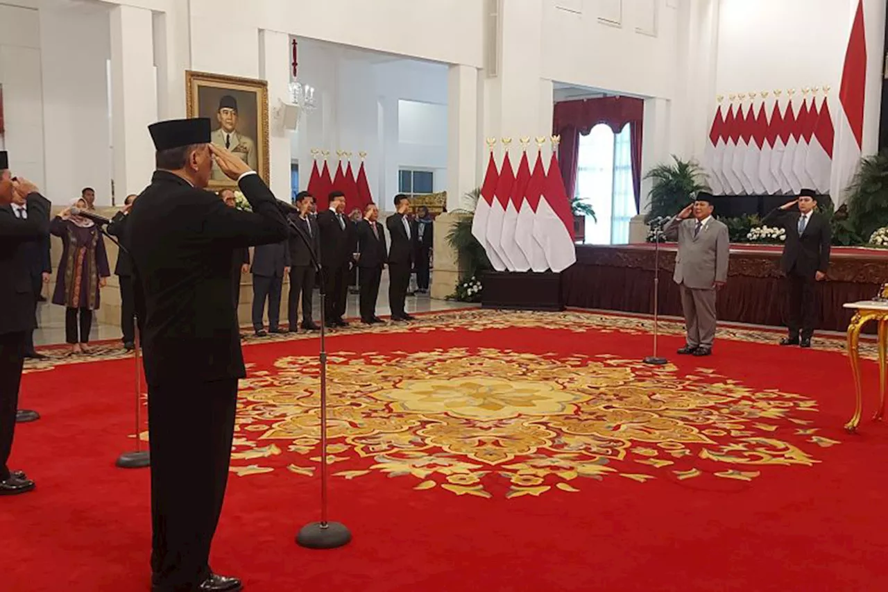 Prabowo Lantik Ketua Harian dan Sekretaris Dewan Pertahanan Nasional