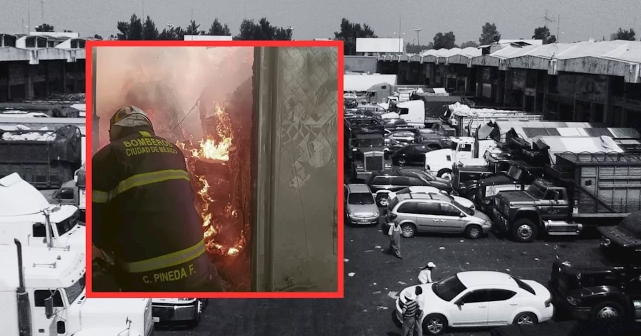 Fuerte incendio en Central de Abasto, en Iztapalapa, provoca movilización de bomberos