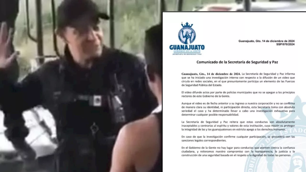 Policía de Guanajuato bajo investigación tras polémico video en redes