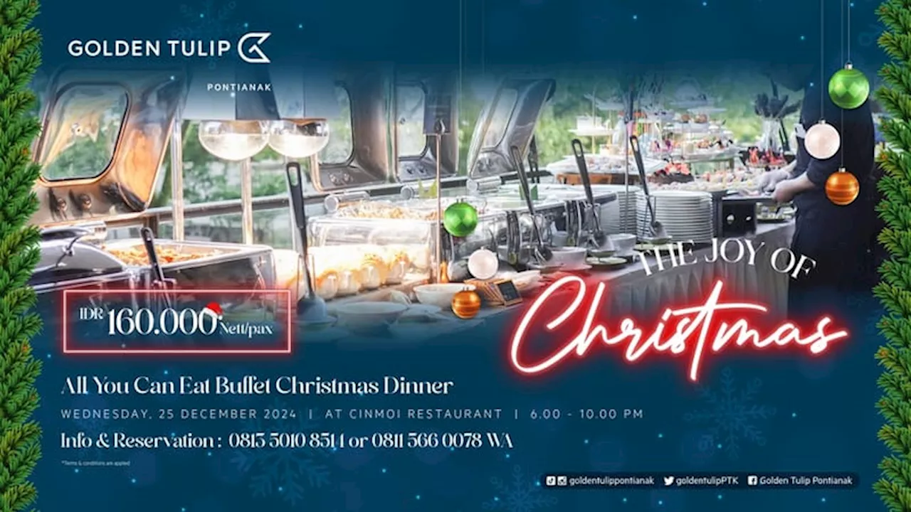 Seru Gemuruh Rayakan Natal dan Tahun Baru di Hotel Golden Tulip Pontianak