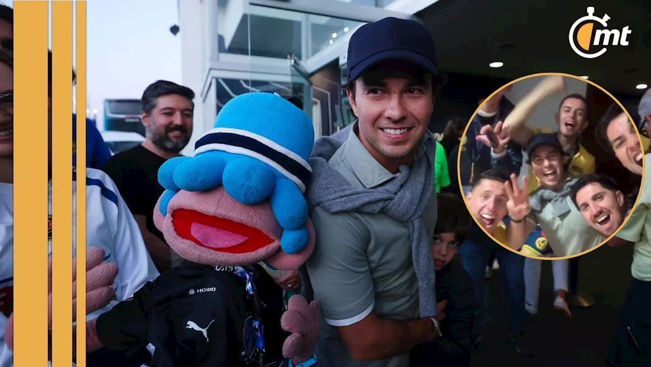 Checo Pérez festeja tricampeonato del América en los vestidores del BBVA: VIDEO