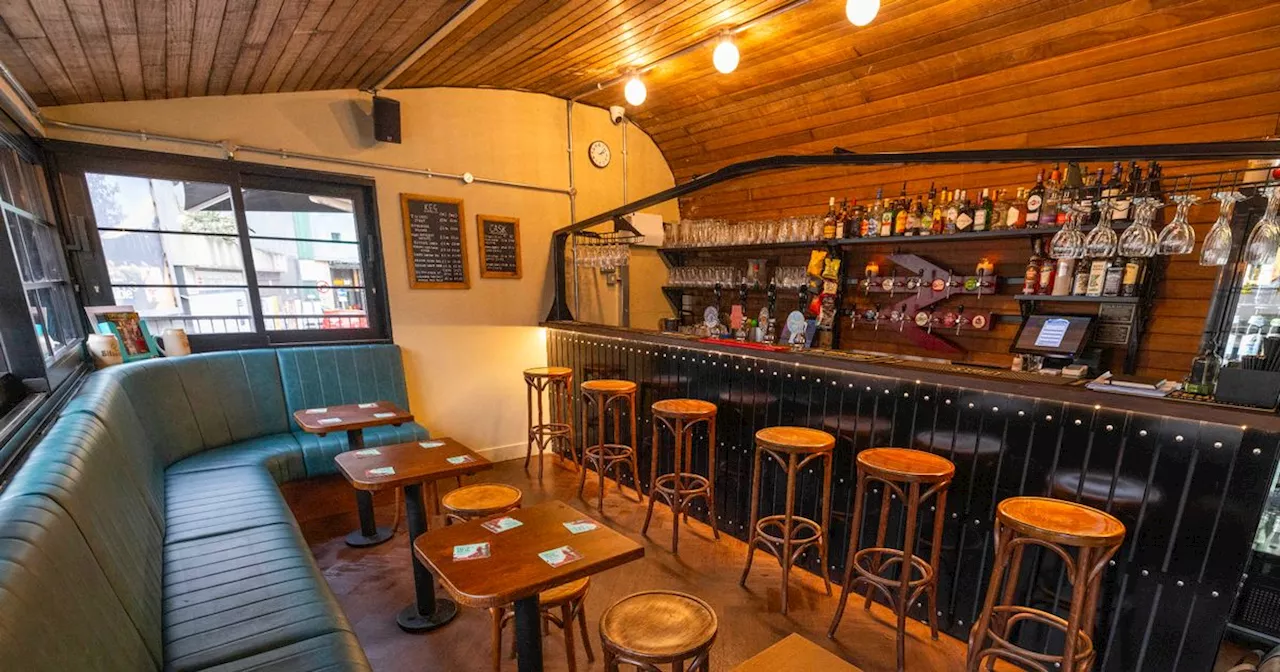 Inside the tiny pub that's opened opposite a Greater Manchester train station